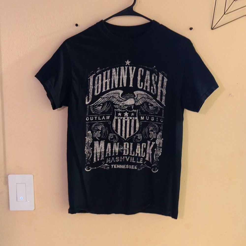 Johnny Cash outlaw music shirt small